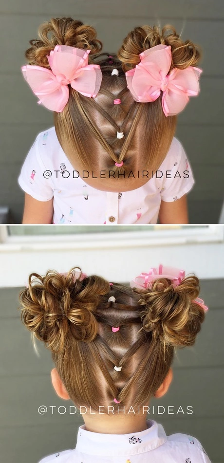 Fonott frizurák egy kislány számára