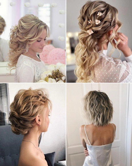 Esküvői frizurák közepes hosszúságú hajra