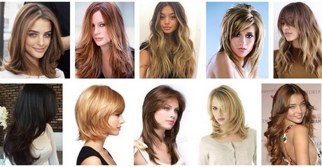 Különböző frizurák hosszú hajú nők