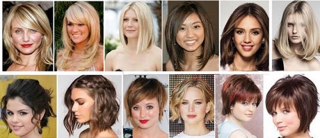 Különböző típusú női frizurák