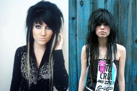 Emo hajvágás lányoknak hosszú haj