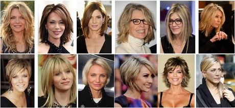 Középhosszú frizura a frufru a nők