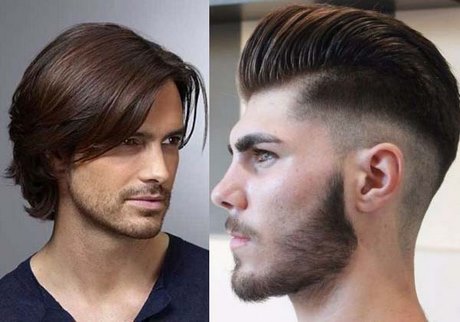 A férfiak közepes hajvágás