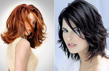 Képek középhosszú frizura nők