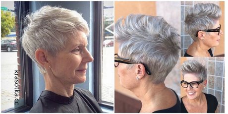 Pixie haircut az idősebb nők
