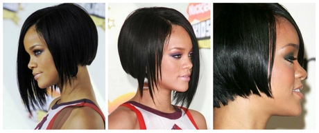Rihanna közepes frizurák