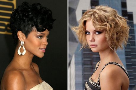 Rihanna rövid, göndör frizurák