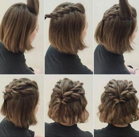 Updos a középhosszú haj