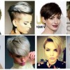Rövid modern hajvágás nők